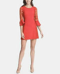 Kensie Women's Lace-Trim Bell-Sleeve Dress, Size 6 by Vanessa Jane
