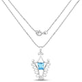 5.68 Carat Genuine Swiss Blue Topaz .925 Sterling Silver Pendant by Bids.com
