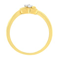 14KT Yellow Gold 1/20 ctw. Dual Heart Diamond Ring (K-L, I1-I2) - Size 7 by Bids.com