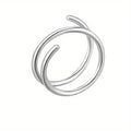 Stainless Steel Double Helix Nose Ring – 14K Gold Plated Hot Style Piercing Jewelry for Women by DailySale