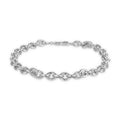 Moissanite Silver Chain Bracelet by Fine Color Jewels