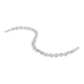 Moissanite Silver Chain Bracelet by Fine Color Jewels