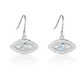 Blue Topaz Evil Eye Earrings by Fine Color Jewels
