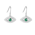 Emerald Evil Eye Earrings by Fine Color Jewels