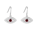 Garnet Evil Eye Earrings by Fine Color Jewels
