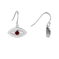 Garnet Evil Eye Earrings by Fine Color Jewels