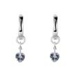 Blue Topaz Heart Earrings by Fine Color Jewels
