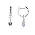 Blue Topaz Heart Earrings by Fine Color Jewels