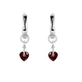 Garnet Heart Earrings by Fine Color Jewels