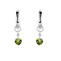 Peridot Heart Earrings by Fine Color Jewels