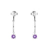 Amethyst Open Hoop Earrings
