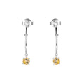 Citrine Open Hoop Earrings by Fine Color Jewels