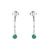 Emerald Open Hoop Earrings