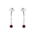 Garnet Open Hoop Earrings by Fine Color Jewels