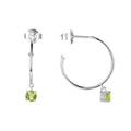 Peridot Open Hoop Earrings by Fine Color Jewels