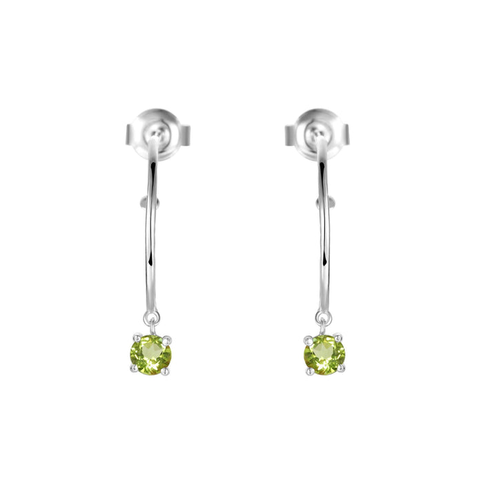 Peridot Open Hoop Earrings by Fine Color Jewels