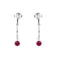 Ruby Open Hoop Earrings by Fine Color Jewels