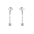 White Topaz Open Hoop Earrings by Fine Color Jewels
