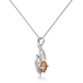 Citrine Treble Clef Music Necklace by Fine Color Jewels