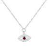 Garnet Evil Eye Necklace