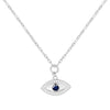 Blue Sapphire Evil Eye Necklace