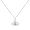 White Topaz Evil Eye Necklace