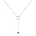 Emerald Drop Necklace by Fine Color Jewels