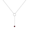 Garnet Drop Necklace