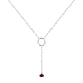 Garnet Drop Necklace by Fine Color Jewels