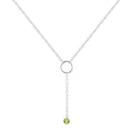 Peridot Drop Necklace by Fine Color Jewels