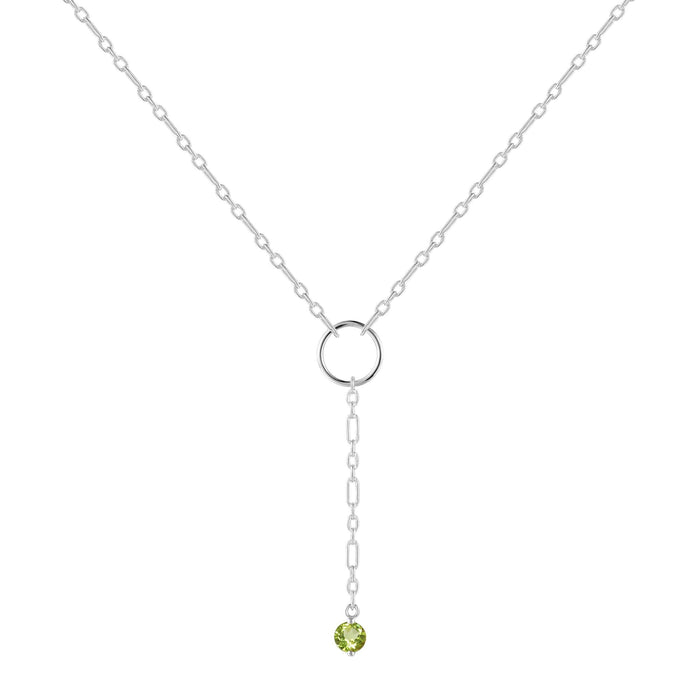 Peridot Drop Necklace by Fine Color Jewels