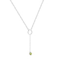 Peridot Drop Necklace by Fine Color Jewels