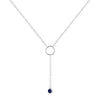 Blue Sapphire Drop Necklace
