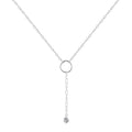 White Topaz Drop Necklace by Fine Color Jewels