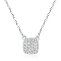 White Topaz Encrusted Pendant Necklace by Fine Color Jewels