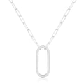 Moissanite Oval Bar Necklace by Fine Color Jewels