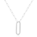 Moissanite Oval Bar Necklace by Fine Color Jewels
