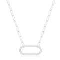 Moissanite Oval Bar Necklace by Fine Color Jewels