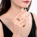 1.95 Ct Cushion Yellow Citrine Prong Silver Halo Statement Ring by Fine Color Jewels