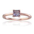 Alexandrite Square Solitaire Ring by Fine Color Jewels