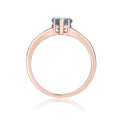 Blue Topaz Solitaire Heart Ring by Fine Color Jewels