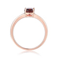 1.00 Ct Cushion Red Garnet Prong Silver Solitaire Ring by Fine Color Jewels