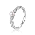 Round Pearl Solitaire Ring by Fine Color Jewels