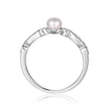 Round Pearl Solitaire Ring by Fine Color Jewels