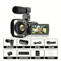 16x Zoom 1080P HD Digital Camera Bundle with 2 Batteries, 32G TF Card, Mic, Hood & Bag by DailySale
