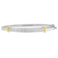 14K Two-Toned Gold Princess Cut Diamond Fashion Bangle (1 cttw, H-I Color, SI1-SI2 Clarity) by Bids.com