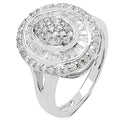 1.08 Carat Genuine White Diamond .925 Sterling Silver Ring by Bids.com
