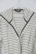 Cotton Black & White Bathrobe by NoaPure.com