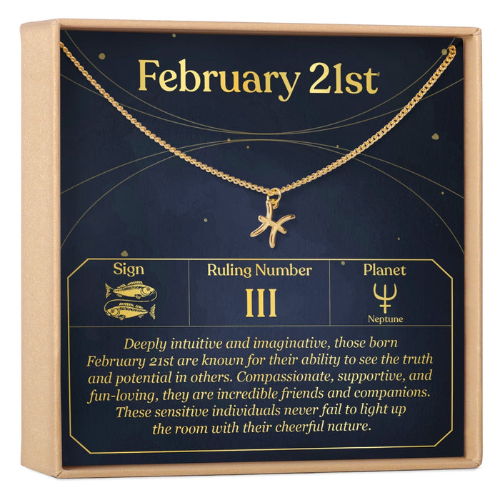 February 21th Pisces Necklace by Dear Ava