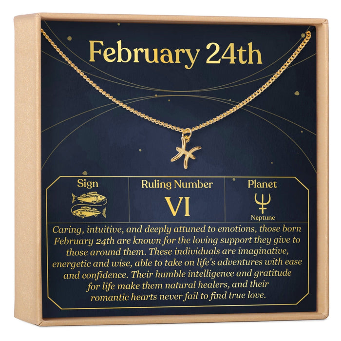 February 24th Pisces Necklace by Dear Ava